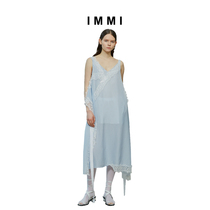 (Designer brand IMMI) Irregular stitching waist fairy suspender skirt 191DS065A
