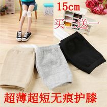 Plus size knee pads summer ultra-thin air-conditioned room leggings socks and fat-free short men and women high elastic Sports