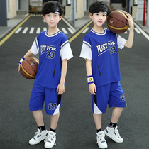 Boy costume boy Summer 2022 new children's football suit boy handsome sports vest suit basketball suit tide