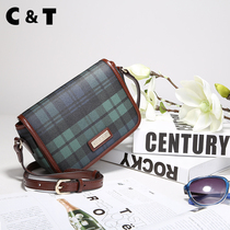 C & T small square bag women bag 2021 New Tide shoulder bag small bag ladies plaid fashion versatile shoulder bag