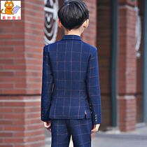 Piano boy childrens suit tide business pants three-piece set Youth students high-end host performance