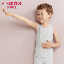Adoring children 3-year-old boy child baby Modal summer base wide shoulder hurdler vest AK2110031 Incognito