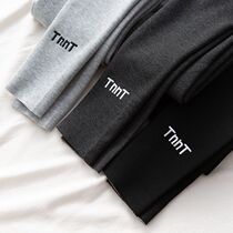 Lamb suede grey beat bottom pants female autumn winter plus suede thickened outwear foreign air high waist display slim fit warm cotton pants