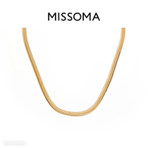 Missoma gold flat snake bone necklace classic vintage fashion premium sense choker neck chain for men and women