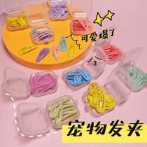 Cute Japan and South Korea pet cat dog candy-colored BB clip mini water droplets drip small hairclip broken hairclip constituting economic