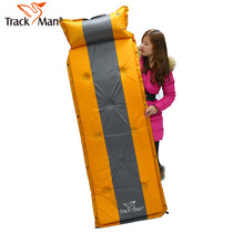 Trackman outdoor single person automatic inflatable mat thickened tent sleeping mat Moisture proof mat Field camping inflatable mattress