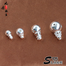 925 Silver play Stupa pendant accessories Star Moon Bodhi diy hand string beads Buddha head three-way charm accessory kit