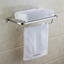 57cm 304 stainless steel mirror light double-layer towel rack towel hanging toilet pendant without coating 7823