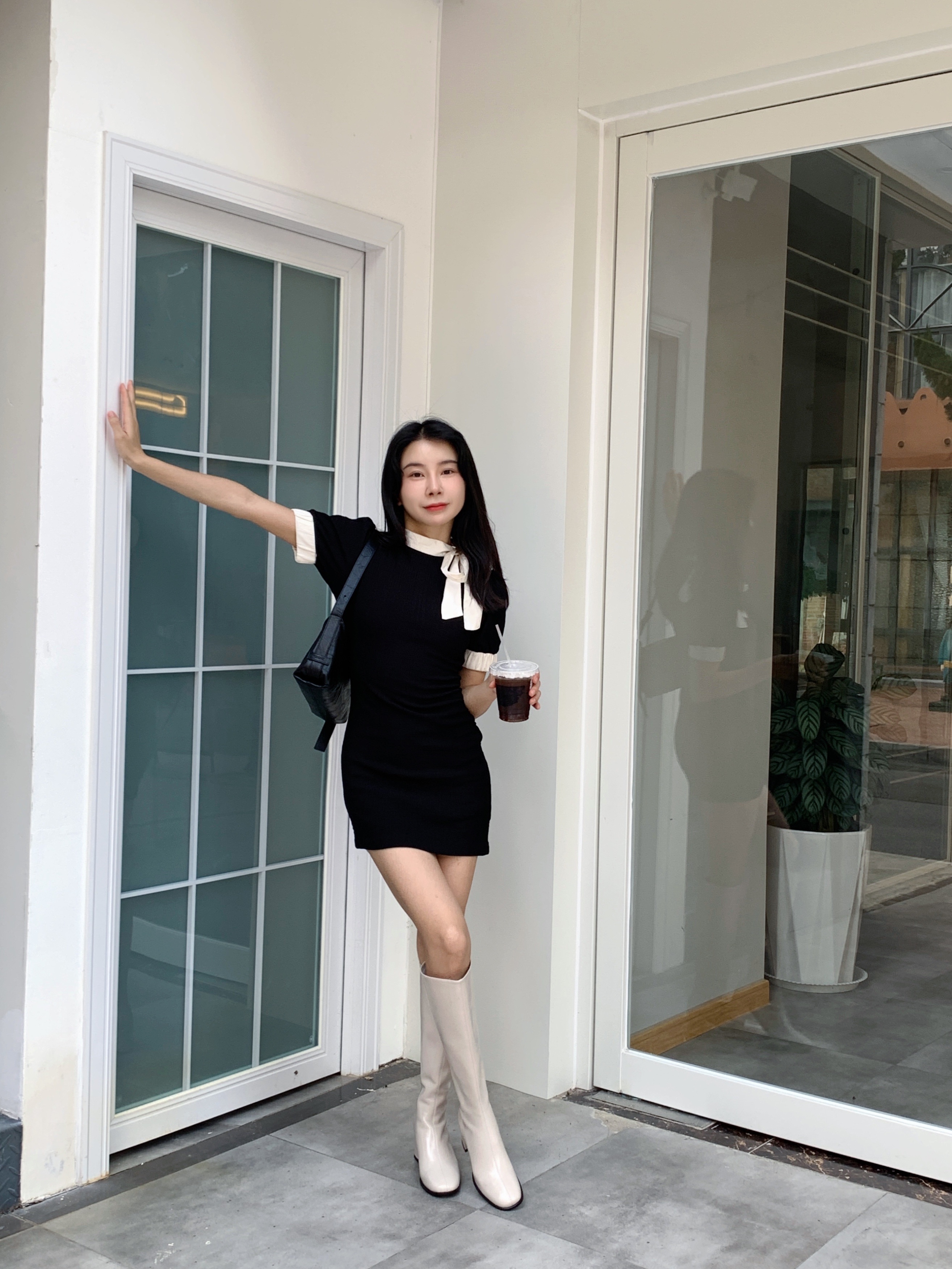 biiya比雅独立工作室 不过膝长筒靴高筒骑士女靴