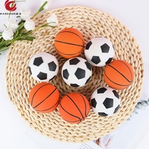 Elastic ball children non-toxic small Basketball mini vent baby pat ball baby rubber Silicon bounce decompression toy