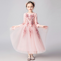  Princess dress Girls Puffy yarn little host piano performance suit Childrens wedding dress Birthday Catwalk flower girl evening dress