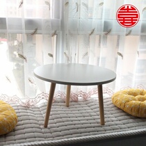 Nordic bay window coffee table Tatami small table Bedroom bed table Household low round table windowsill Kang table Simple square table