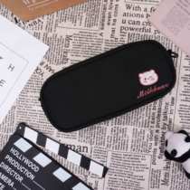 Milk tea Bear * original simple bear pen bag ins stationery makeup brush portable hand-held multifunctional storage bag