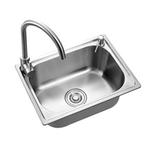  Manufacturers kitchen sink single basin Small single tank sink package washing basin sink Stainless steel sink