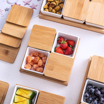 Creativity with cover Lid Pan Snack Pan Nut Tray Dried Fruit Pan Jam Stock Pan Household Parquet Fruit Pan Year Goods Dried Fruit