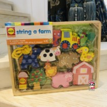 US Amoy spot Alex farm building blocks string string rope Big J small D recommended beaded toy baby fine movement