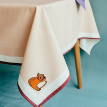 Zuo Hamilton Road home cute cartoon designer Chenille thickened tablecloth net red room restaurant table cloth