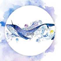 Whale Sea Whale Blue Whale Giant Winged Whale stickers Adhesive Tape Whole Rolls Of Hands Diving Log Whale tape