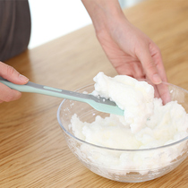 Two-color silicone scraper silicone brush household baking tool kitchen oil brush cream cake Large mixing knife brush