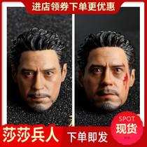 JXtoys 1 6 soldiers head carving Iron Man Tony head sculpture Young version Tony head sculpture spot