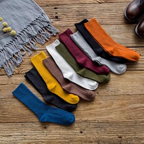 Piles of socks womens cotton Korean mid-tube socks thin spring autumn and winter tide Korean version of personality wild college style Japanese stockings