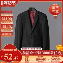 Clearance purchase #9 charm high-end mens KJN8F9058 workplace a grain button removable collar jacket autumn