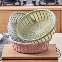 Multifunctional plastic hollow drain basket wash vegetable basket kitchen wash basin household fruit vegetable basket fruit drain sieve
