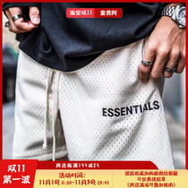 FOG FEAR OF GOD double thread ESSENTIALS mesh drawstring shorts mens high street loose five-point pants tide