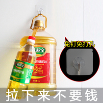 Creative Magic No marks Sticky Hook Kitchen Wall Reinforced Bearing Stainless Steel Hook Viscose Door Rear-free wall-mounted