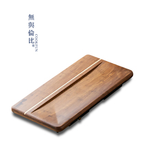 Bamboo small tea tray Simple household furniture Water storage drawer drainage Kung Fu tea tray Solid wood drain dry tea sea