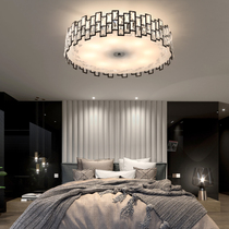  Bedroom warm round crystal ceiling lamp Simple postmodern atmosphere Master bedroom room lamp Light luxury restaurant lamp