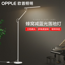 Opal lighting vertical piano reading lamp floor lamp floor lamp modern Nordic living room bedroom eye lamp LD