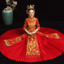 Earthly Liuxiu Hesuo Bride 2021 New Chinese Wedding Dress Wedding Toast Clothes Thin Dragon and Phoenix Gown