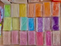 Color mask disposable rainbow mask purple red macaron fluorescent grapefruit mask net red ins