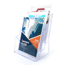 Data display stand Brochure Desktop countertop Acrylic box Hanging document storage shelf Transparent A4 paper sheet