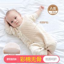 Autumn and winter baby conjoined warm baby clothes ha clothes 0-6 months baby clothes climbing clothes newborn clothes warm