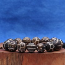 Tianzhu natural Tibetan genuine round beads wood fossils Bondike hand string male Dabao Buddha beads with beads scattered beads