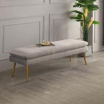 Light and luxurious sofa long stool cloakroom changing stool simple to change shoes stool Bedroom bedstool metal footbed tailstool