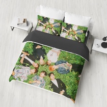 Custom diyBTS peripheral bulletproof youth group BT21 sheets quilt cover bed four-piece set student dormitory three-piece set