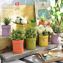 MiMiHome Fleshy flower pot Ceramic coarse pottery creative handmade personality simple European style tag