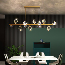 Chandelier restaurant Post-modern light luxury guest director chandelier crystal all copper art creative study bar molecular lamps