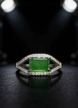 Natural grade a jade full green ring