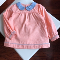 Double-layer girls baby shirt baby shirt doll collar shirt 19 5 8