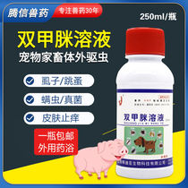 Amine solution double-CICAM dog fungus mites skin disease Flea ticks in vitro deworming pet medicated bath