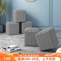 Nordic Network Red Thousand Grud Sofa Pier Living Room Household Tea Change Shoes Stool Square foot-stool Dresser