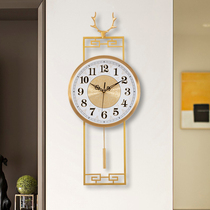 Living room art wall clock Silent quartz clock Nordic Deer head wall clock Simple modern decorative clock Electronic wall clock