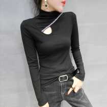 High-neck base shirt womens autumn and winter 2020 new fashion European station t-shirt womens long-sleeved inner top western-style small shirt