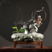 Creative ceramic flowing water fountain ornaments Feng Shui Cai home living room office humidifier shop opening gifts