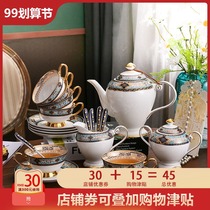 Coffee Cup European small luxury bone china tea cup saucer home British light Luxury Exquisite afternoon tea set