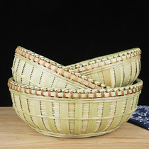 Bamboos playful Bamboo woven water Fruit basket Bamboo Woven Basket Dustpan Home Handicraft Bamboo buns Steamed Buns Bamboo Green